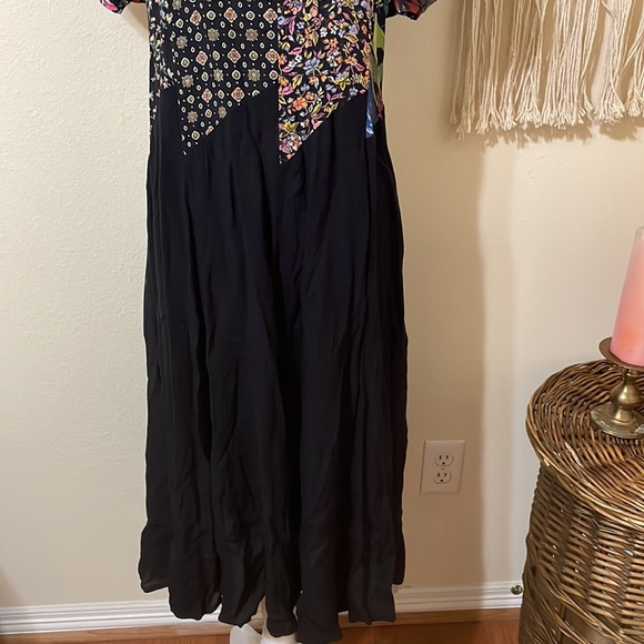 Vintage 80’s Rayon Dress by ZOE / Size Large - Picture 3 of 10